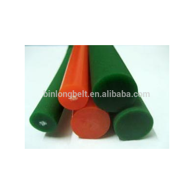 Green Orange Transparent PU round belt Polyurethane drive belt smooth and rough surface